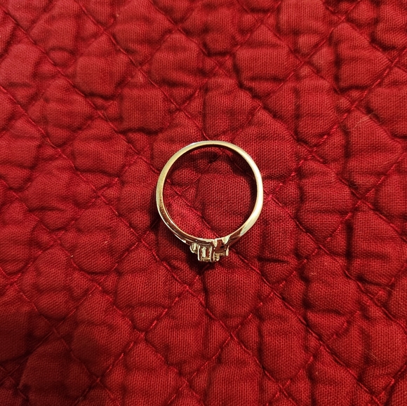 Lady Remington Silver Tone and 3 Clear Crystal Stones Ring Size 7 - Picture 7 of 7